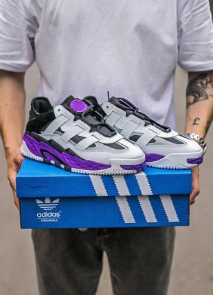 Мужские кроссовки adidas niteball white\purple #адидас