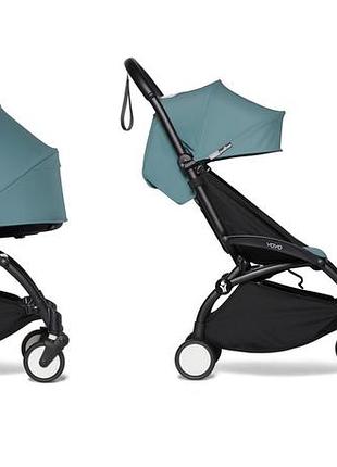Коляска 2 в 1 babyzen yoyo2 з люлькою bassinet (шассі black) морська хвиля