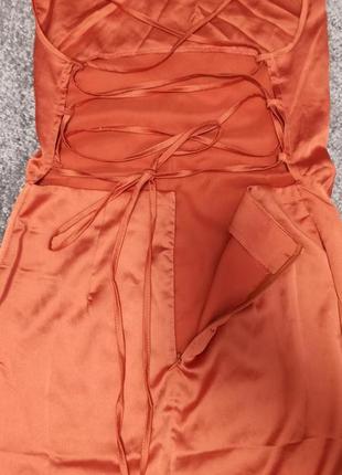 Платье мини в бельевом стиле с завязками на спине5 фото