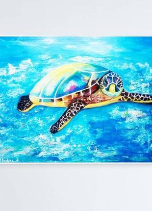 Морська черепаха - картина на полотні - чудовий подарунок1 фото