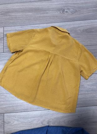 Блуза, рубашка женская короткий рукав,принт горох 100% коттон2 фото