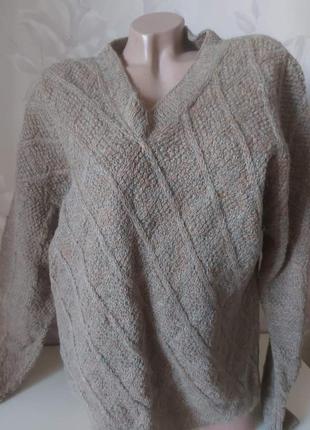 Джемпер, свитер шерсть 100%, ручная вязка2 фото
