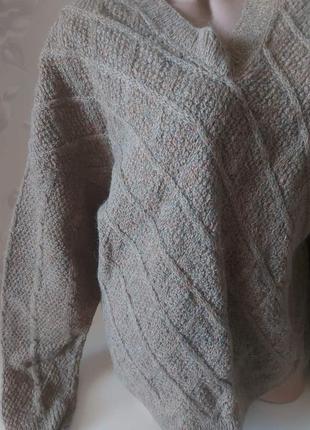 Джемпер, свитер шерсть 100%, ручная вязка4 фото