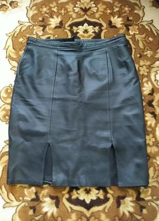 Спідниця з натуральної шкіри. розмір 48.