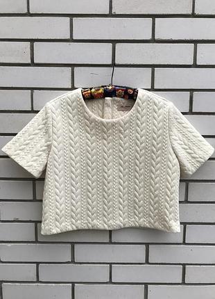 Фактурный топ блузка с замочком по спинке miss patina