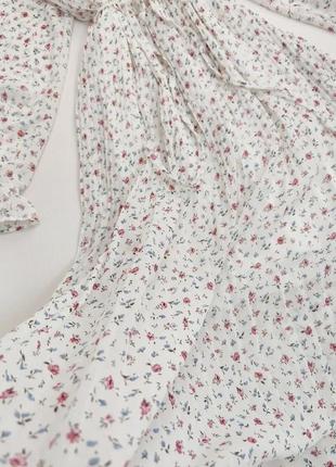 Нове неймовірно красиве повітряне шифонове плаття міді з плісировкою5 фото