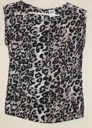 Шикарная брендовая блузка с леопардовым принтом1 фото