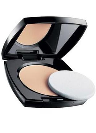 Компактная пудра матирующая avon бежевая light medium.1 фото