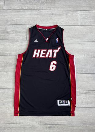 Баскетбольная майка miami heat lebron james adidas jersey оригинал