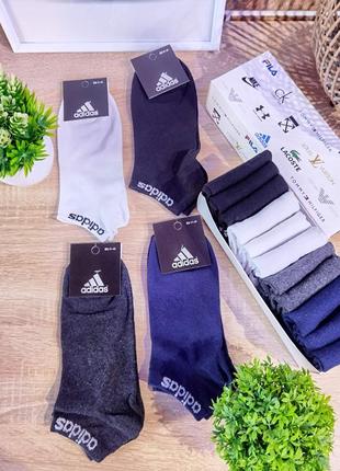 Носки adidas, мужские короткие носки адидас, носки низкие мужские адидас