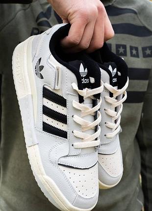 Мужские кроссовки adidas forum exhibit low grey white black 40-41-42-43-44-45