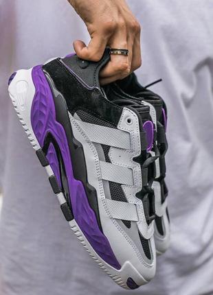 Женские кроссовки adidas niteball white purple 37-38-39-40-412 фото