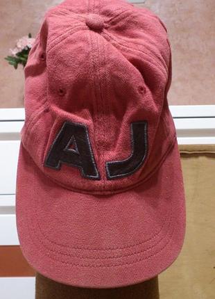 Кепка мужская велюровая красная cap бейсболка armani jeans g640133🇹🇼