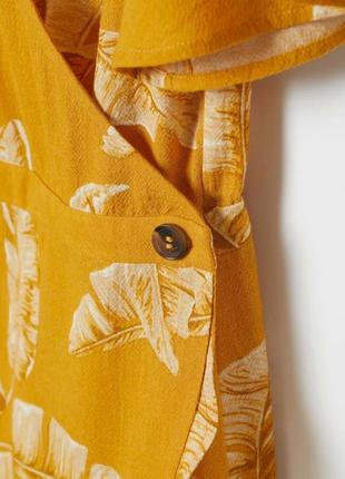 Сукня h&m натуральна на запах плаття халат в тропічний принт5 фото