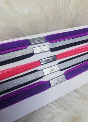 Резинка для волос adidas фиолетовый(арт. fp006)3 фото