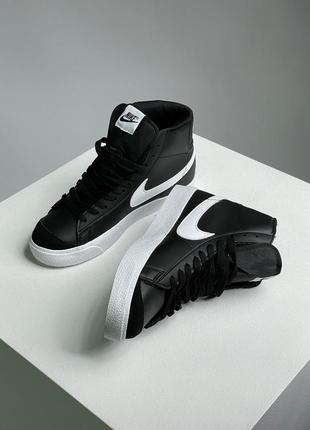 Кросівки nike blazer high black/white2 фото