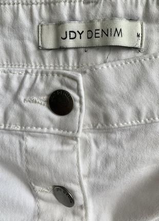 Юбка белая шелковистый джинс размер м, jacqueline de young6 фото