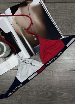 Оригінальний купальник топ верх tommy hilfiger colour block triangle bikini top2 фото