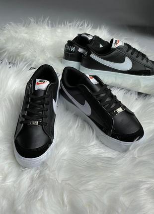 Кросівки nike blazer platform low black/white5 фото