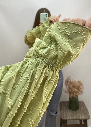 Shein топ топик резинка блуза блузка з спущеними рукавами2 фото