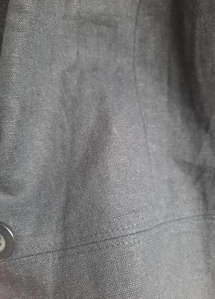 Черный базовый трендовый льняной льняной льняной пиджак жакет от george4 фото