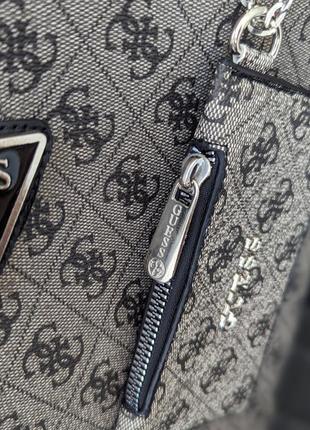 Сіра жіноча велика сумка шоппер на плече, молодіжна брендова модна сумочка з довгими ручками5 фото