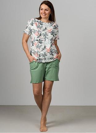 Комплект женский шорты и футболка 10889