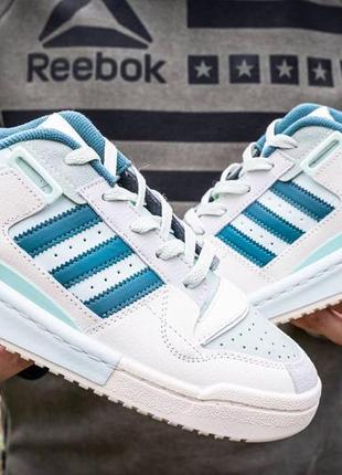 Чоловічі кросівки adidas forum exhibit low grey mint 41-43-44-45