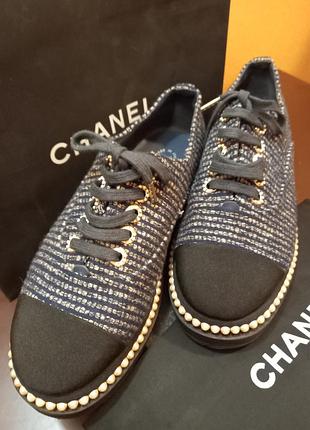 Лоферы туфли chanel