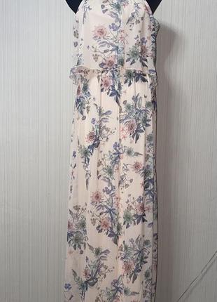 Платье сарафан макси длинный цветочный принт