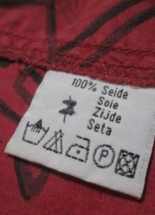 Итальянская шелковая рубашка carletti винтажная блуза 100% шелк6 фото