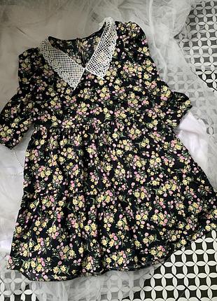 Трендовое платье, платье пышное, платье в цветок