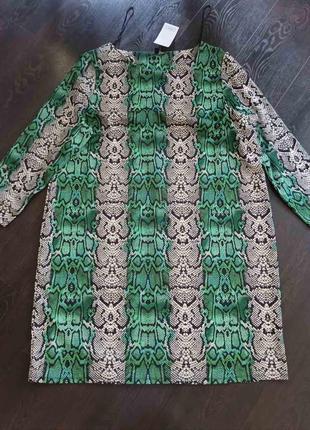 Жіноче плаття футляр, зміїний принт, великий розмір 56-582 фото