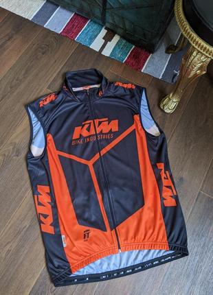 Безрукавка, жилетка, футболка ktm вело футболка, джерси ktm