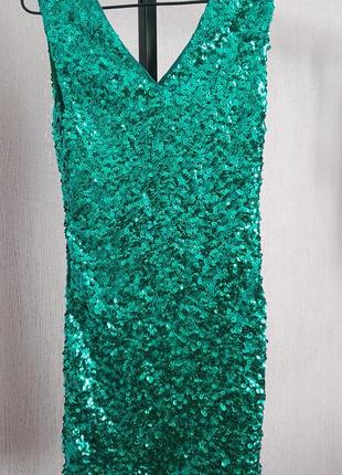 Вечернее коктельное платье в пайетках