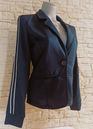 Женский жакет пиджак в спортивном стиле,с лампасами размер м , 44-464 фото