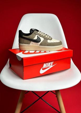 Кросівки nike air force 1 low suede brown7 фото