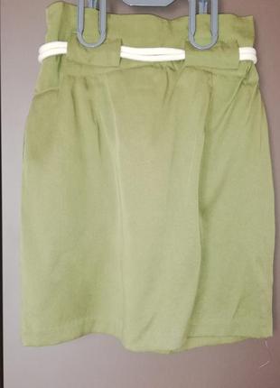 Короткая юбка из материала tencel, мини-юбка reserved, размер: 34, xs7 фото