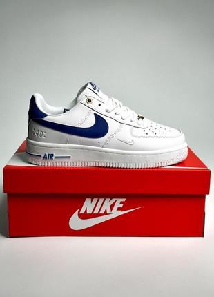 Кросівки nike air force 1 low white/blue reflective3 фото