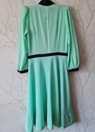 Платье в винтажном стиле ретро цвет тиффани5 фото
