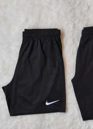 Чорні спортивні шорти чоловічі короткі довгі найк nike dri-fit7 фото