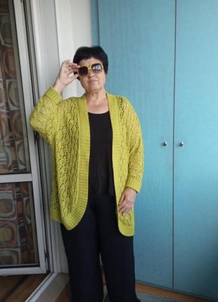 Кардиган ажурний, великий розмір