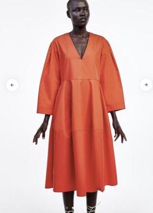 Платье zara из поплина