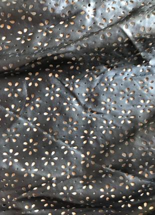 Черная кожаная юбка с подкладкой2 фото