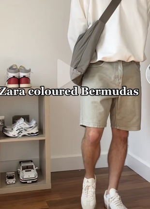 Zara джинсові шорти бермуди solid basic 2