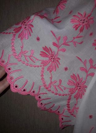 Блуза новая с вышивкой прошва вышиванка  коттон xl-3xl3 фото