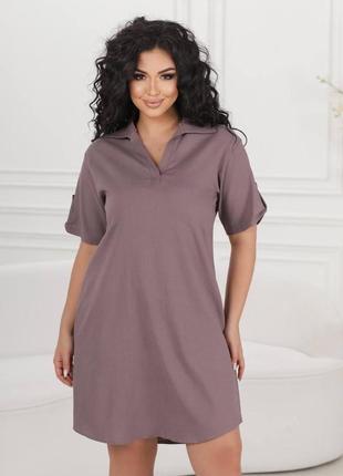 Женское платье-рубашка размеры:46-603 фото