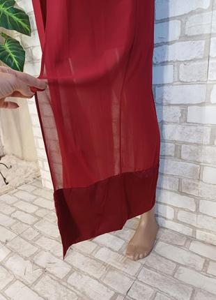 Новое с биркой оригинальное мини платье с накидкой в сочном цвете марсала, размер хс-с5 фото
