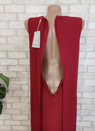 Новое с биркой оригинальное мини платье с накидкой в сочном цвете марсала, размер хс-с8 фото