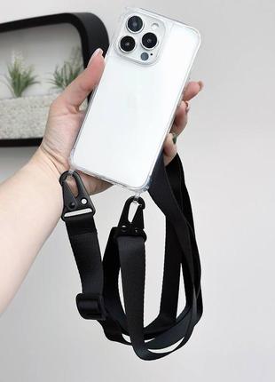 Чохол crossbody з ремінцем iphone 13, 13 pro, 13 pro max, 14, 14 pro, 14 plus, 14 pro max1 фото